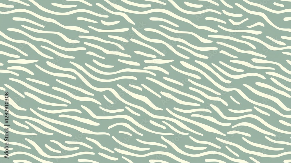 Abstract Wavy Pattern in Soft Green and Cream for Modern Design Abstract Wavy Pattern in Soft Green and Cream for Modern Design