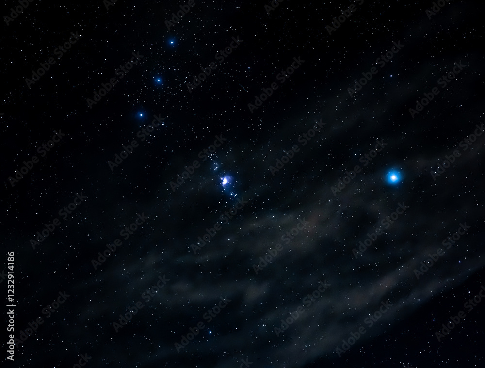 Fototapeta premium Das Sternbild Orion mit dem Orionnebel