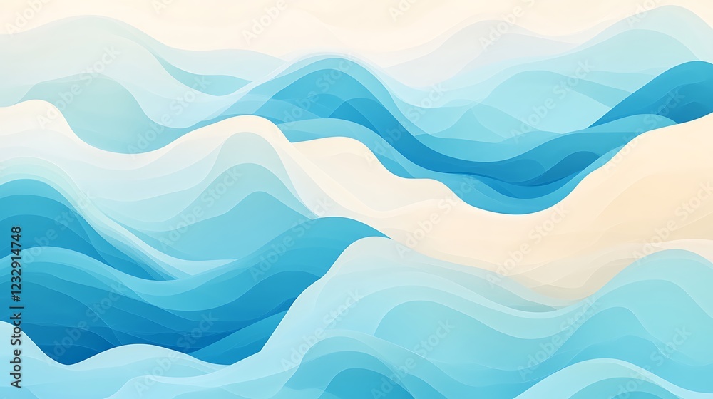 Fototapeta premium Abstract Blue Wave Pattern Background Design