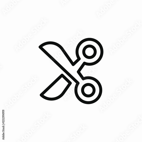 open scissors icon sign vector