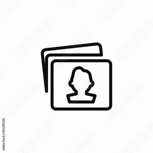 passport images icon sign vector