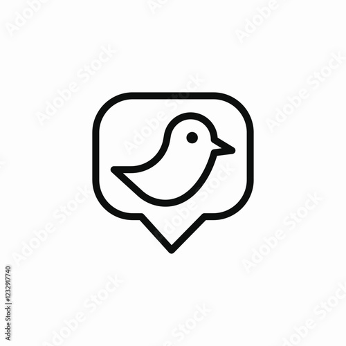 tweet notification icon sign vector