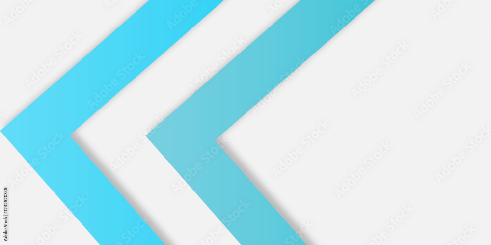 Abstract blue light speed decoration arrow line minimal geometric elegant white background with shiny lines, architecture futuristic minimal concept background vector illustration.