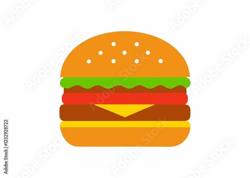 hamburger on a white background vector illustration 