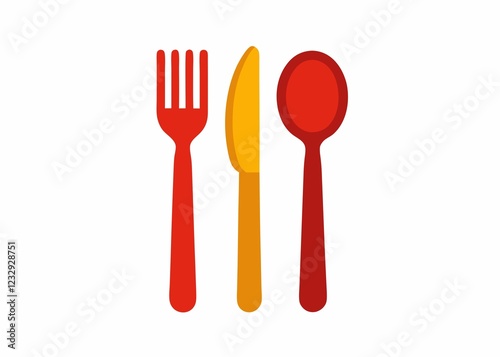fork and spoon vector illustration 