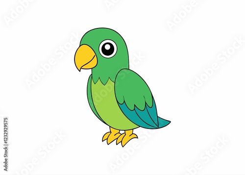 parrot on a branch vector illustration