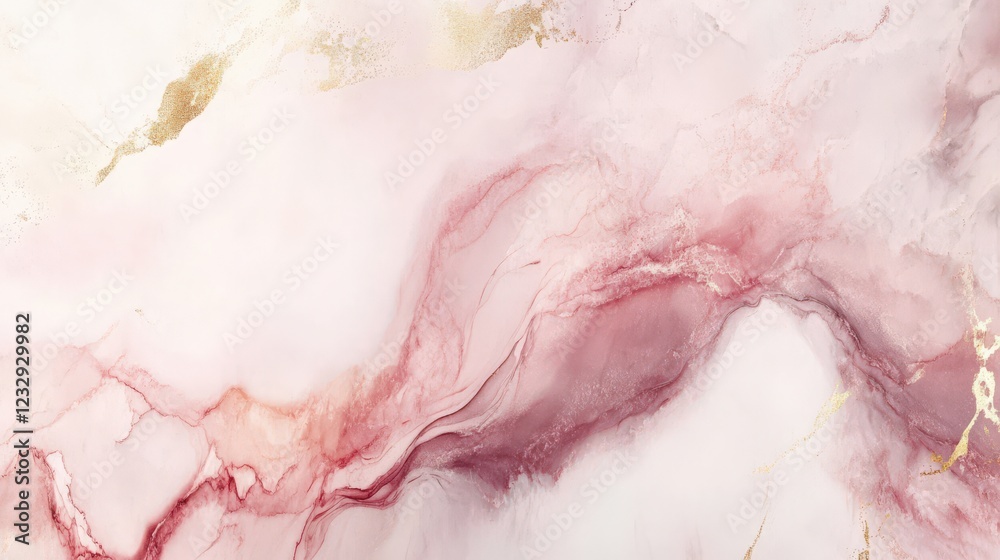 Fototapeta premium A pink and gold swirl pattern is the main focus of this image