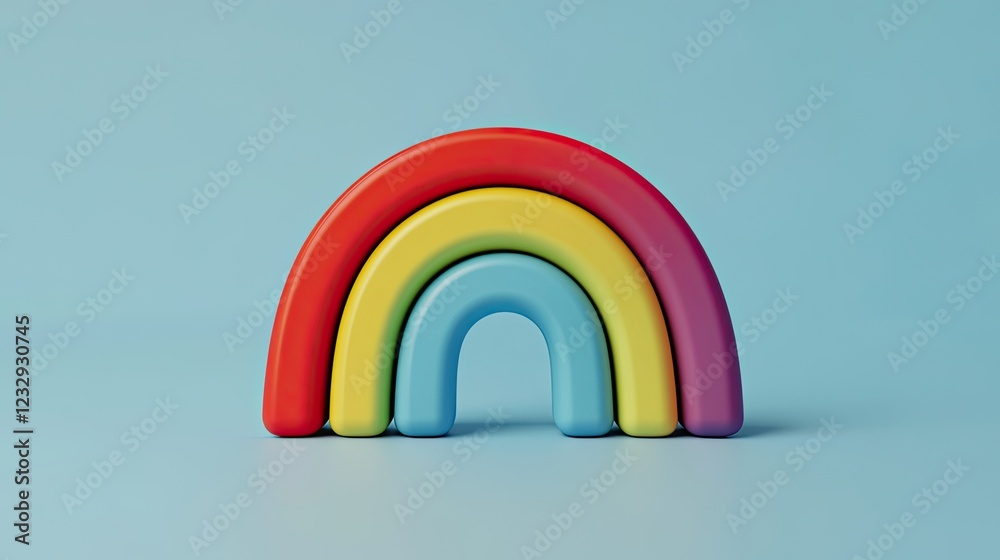 Colorful Rainbow Arch Abstract Design Illustration Colorful Rainbow Arch Abstract Design Illustration