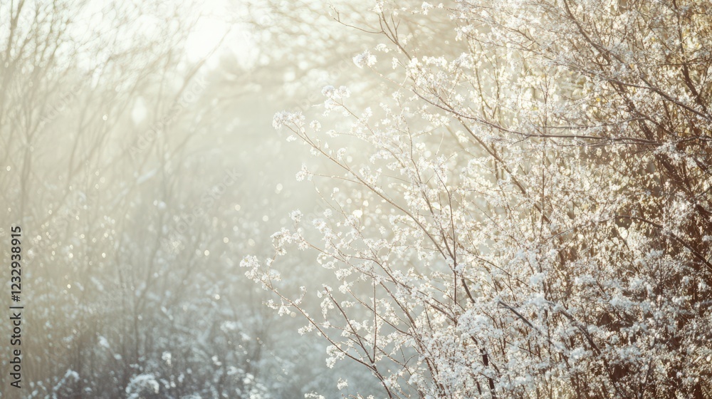 A tree with branches covered in snow A tree with branches covered in snow