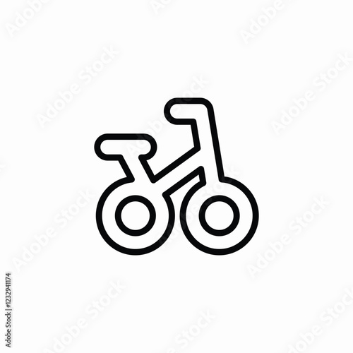 bicycle small icon sign vector