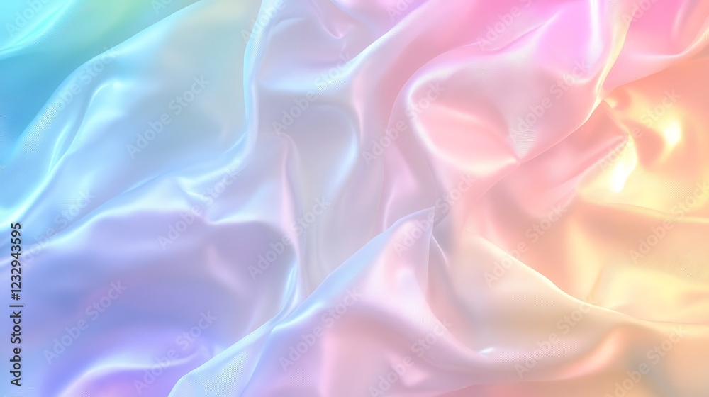 Fototapeta premium Pastel Draped Fabric Soft Hues Smooth Texture