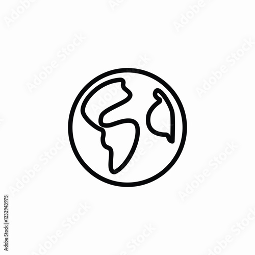 map globe icon sign vector