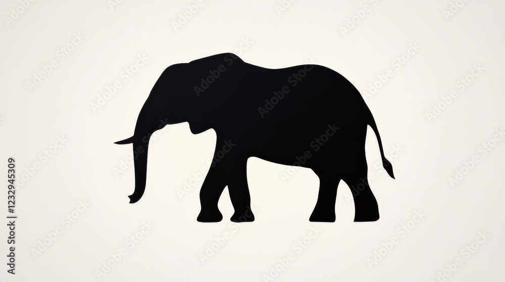 silhouette of an elephant on a white background silhouette of an elephant on a white background