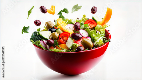 Fresh salad in vibrant colors for healthy eating.