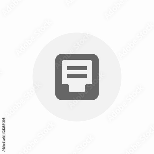 inbox message section icon sign vector