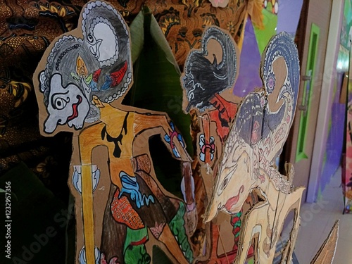 Shadow puppets, a culture from indonesia, or called wayang kulit photo