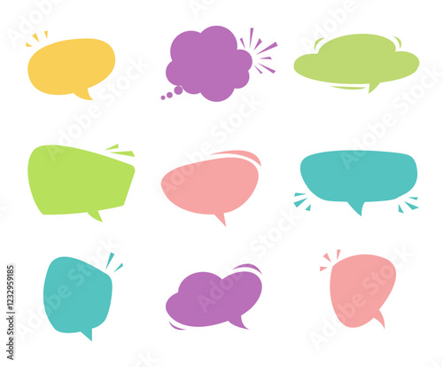 Vector colorfull bubble speech icons background.
Speech Bubbles.