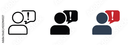 Info support icon. Customer help, information, message bubble, tip icons