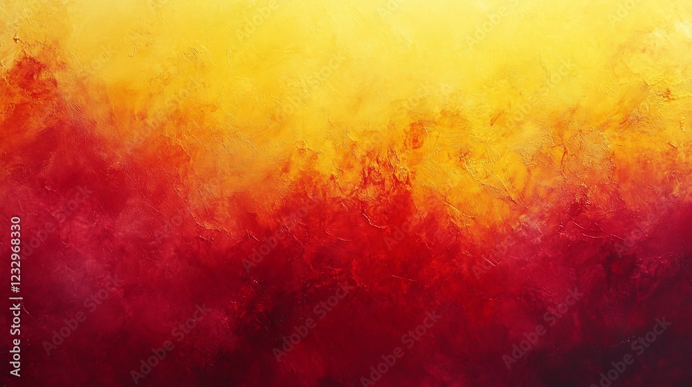 Abstract gradient painting showcasing vibrant hues of yellow, orange, and red blending seamlessly Abstract gradient painting showcasing vibrant hues of yellow, orange, and red blending seamlessly
