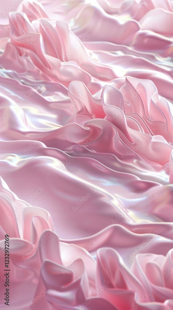 Obraz premium abstract waveform texture silk in soft pink background