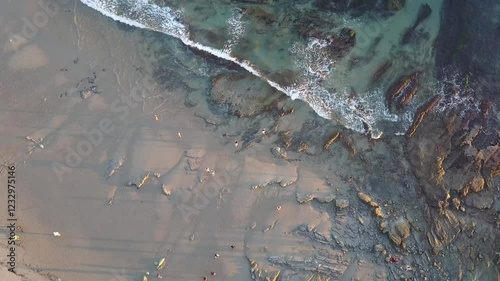 Beach Waves Crashing on Laguna Beach Coastline