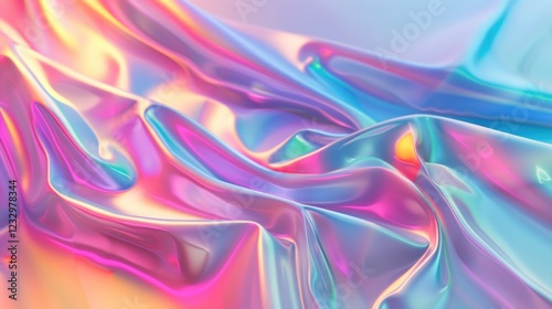 Wallpaper Mural holographic colorful glass plastic shapes Torontodigital.ca