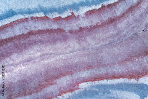 Aerial view of colorful sandstone landscape patterns photo
