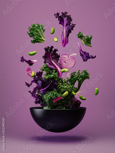 Wholesome and nutritious meal with vibrant tones. A fresh and organic food arrangement showcasing a farm-to-table concept with colorful ingredients