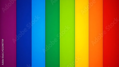 Vertical Stripes of Rainbow Colored Panels