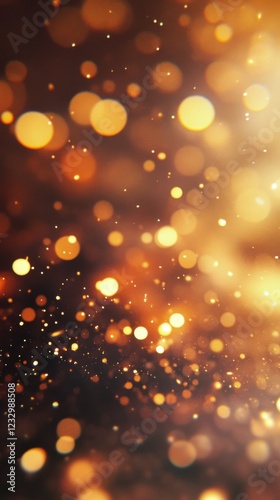 Golden bokeh lights create a dreamy atmosphere in a warm and inviting space
