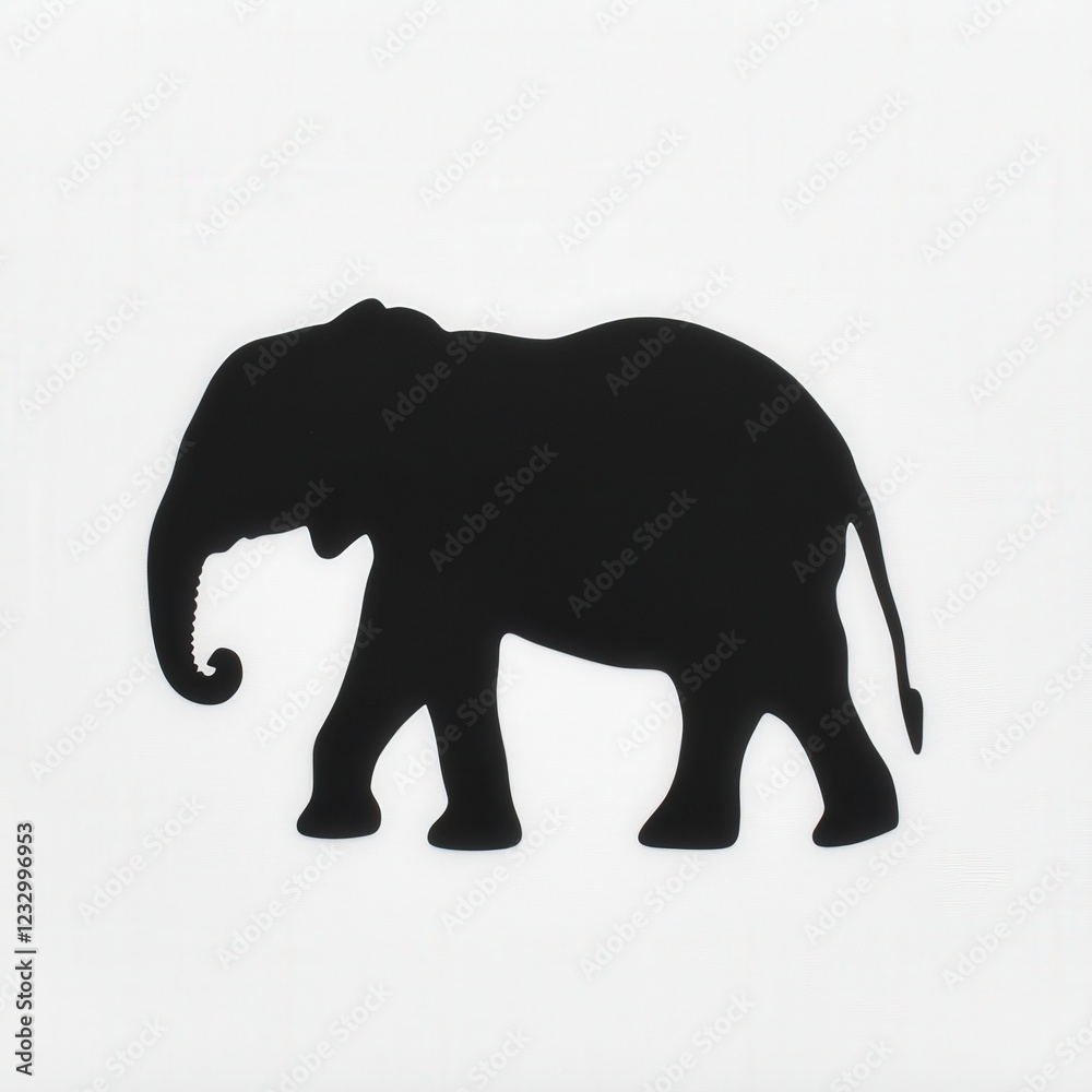 silhouette of an elephant walking on a white background silhouette of an elephant walking on a white background