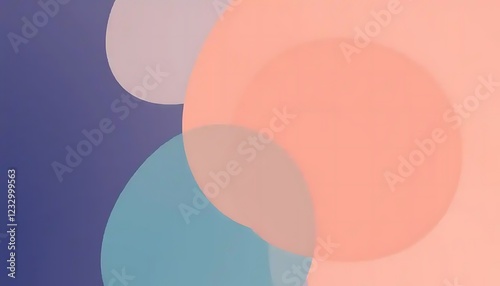 Abstract Pastel Circles Overlapping Design