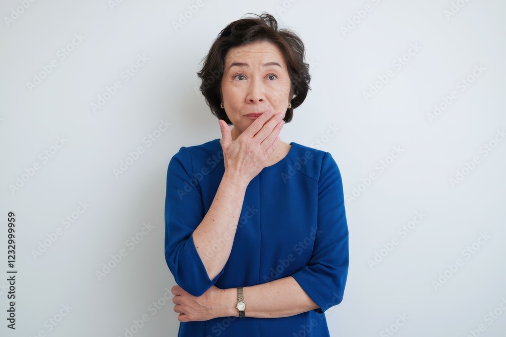 Thoughtful Middle-Aged Woman Blue Dress - Emotional Intelligence & Self-Improvement Thoughtful Middle-Aged Woman Blue Dress - Emotional Intelligence & Self-Improvement