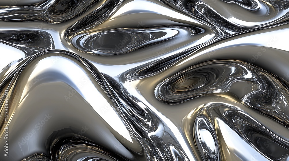 Abstract Metallic Liquid Surface Swirls Abstract Metallic Liquid Surface Swirls