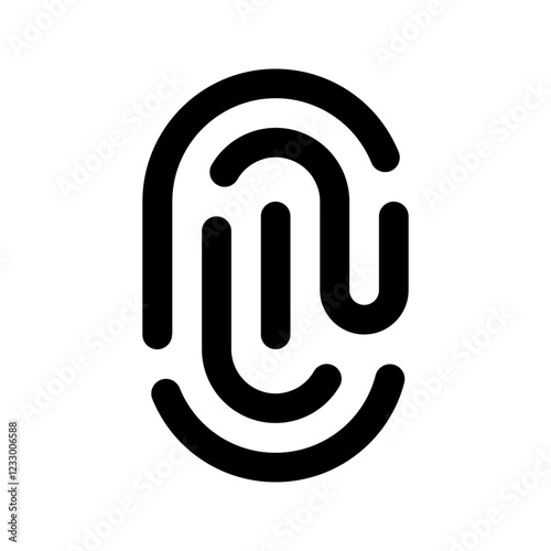 fingerprint line icon