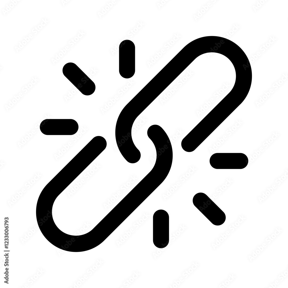 unlink line icon
