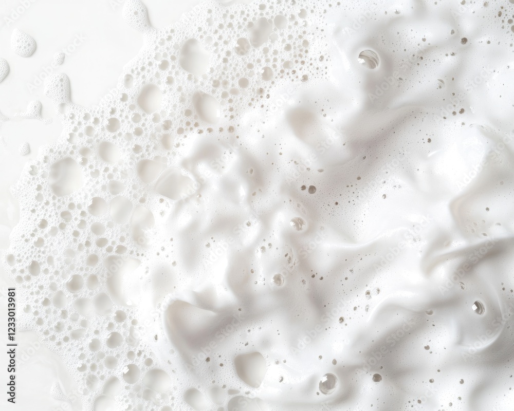 Whipped Shaving Foam on Clean White Background - Isolated Closeup for Hygiene and Care Whipped Shaving Foam on Clean White Background - Isolated Closeup for Hygiene and Care