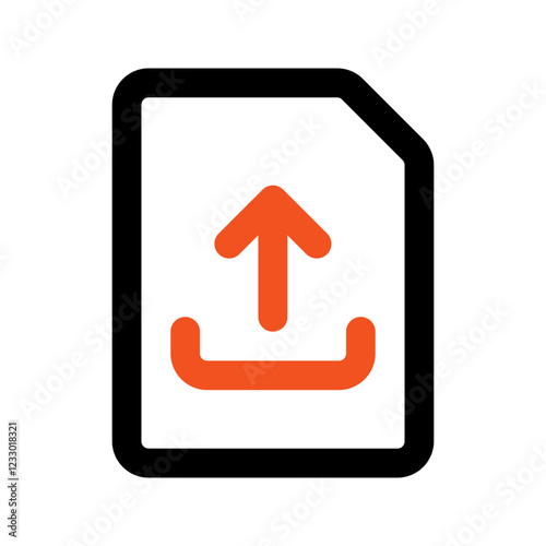 file upload outline color icon