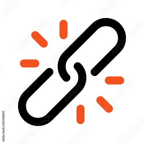 unlink outline color icon