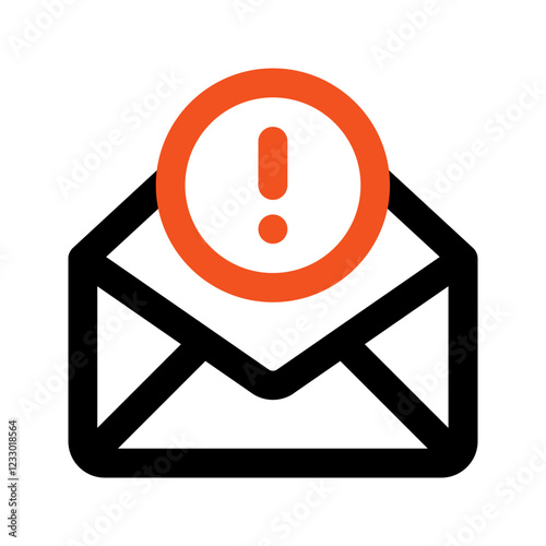 spam outline color icon