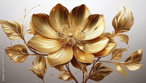 golden flower gold blossom floral clipart transparent photo