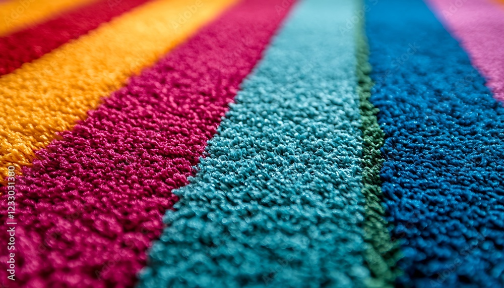 Fototapeta premium view vibrant carpet cleaning showing neat lines after vacuuming