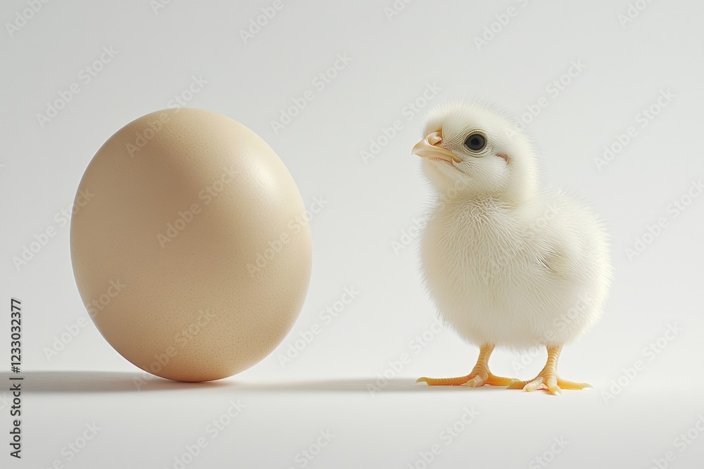 Comparison of Small and Large Eggs: Isolated Chicken Eggs Representing Life's Journey Comparison of Small and Large Eggs: Isolated Chicken Eggs Representing Life's Journey
