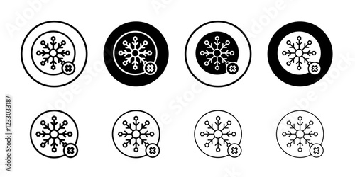 Frost resistant icon Outline thin set pack series