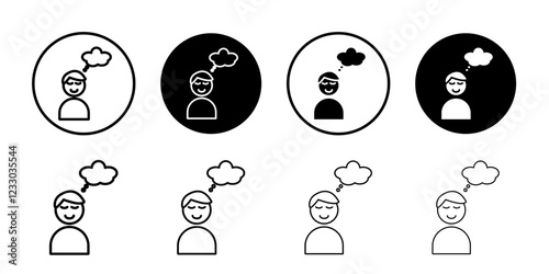 Pleasure icon Outline thin set pack series