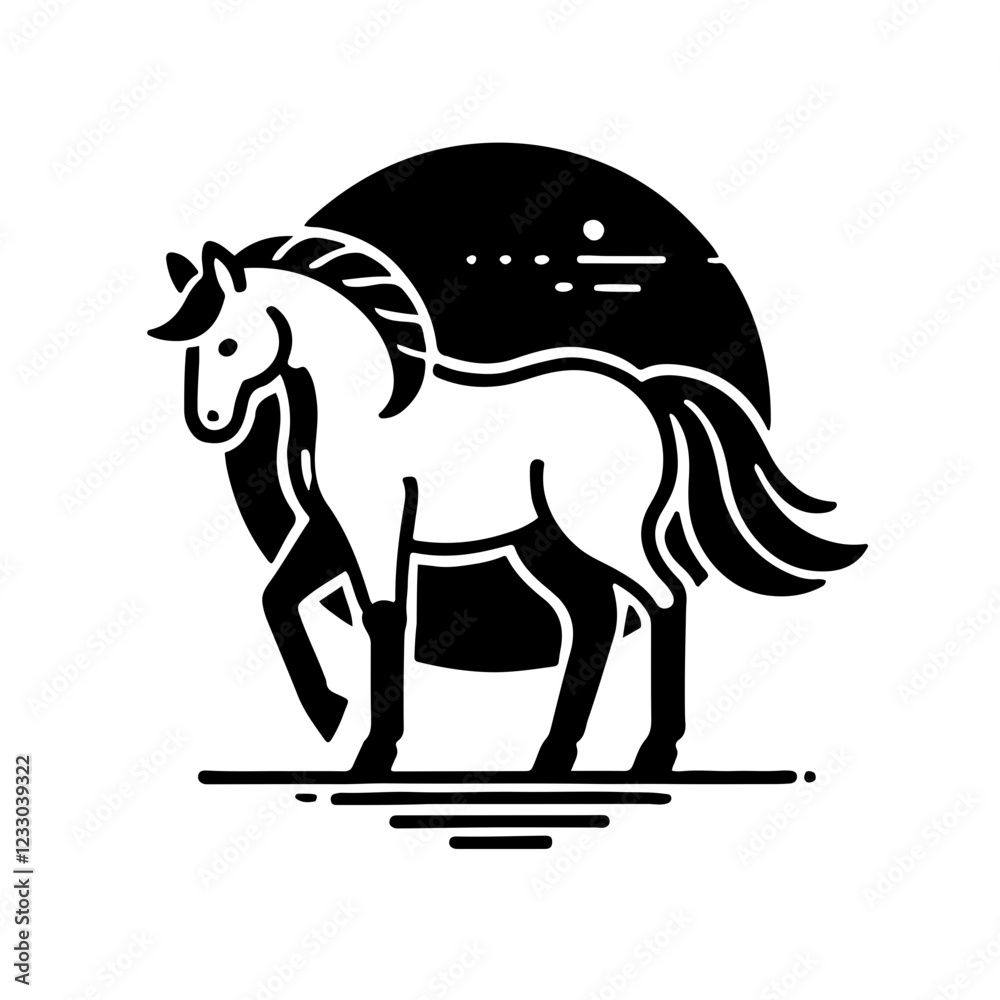 Obraz premium Celestial Horse Illustration