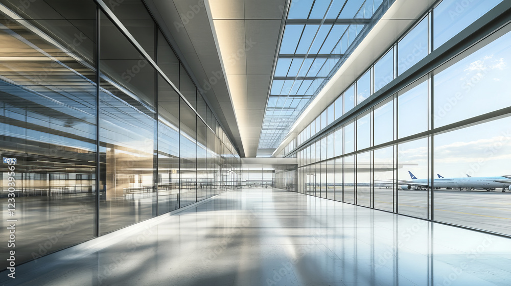 360 degree panorama view of abstract modern airport terminal hall with concrete and glass surface 3d render illustration 360 degree panorama view of abstract modern airport terminal hall with concrete and glass surface 3d render illustration