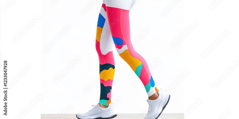 Obraz premium Discover our vibrant and colorful leggings designed for an active lifestyle that inspires you