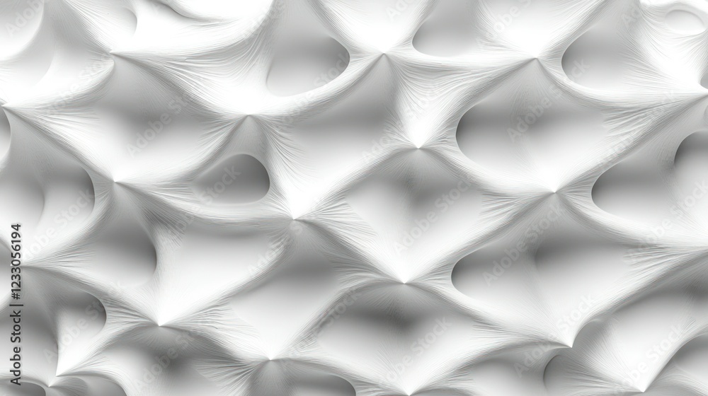 White textured surface with repeating geometric pattern, abstract background, design element White textured surface with repeating geometric pattern, abstract background, design element