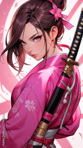 Anime samurai character photo
